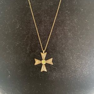 Gold vermeil cross necklace